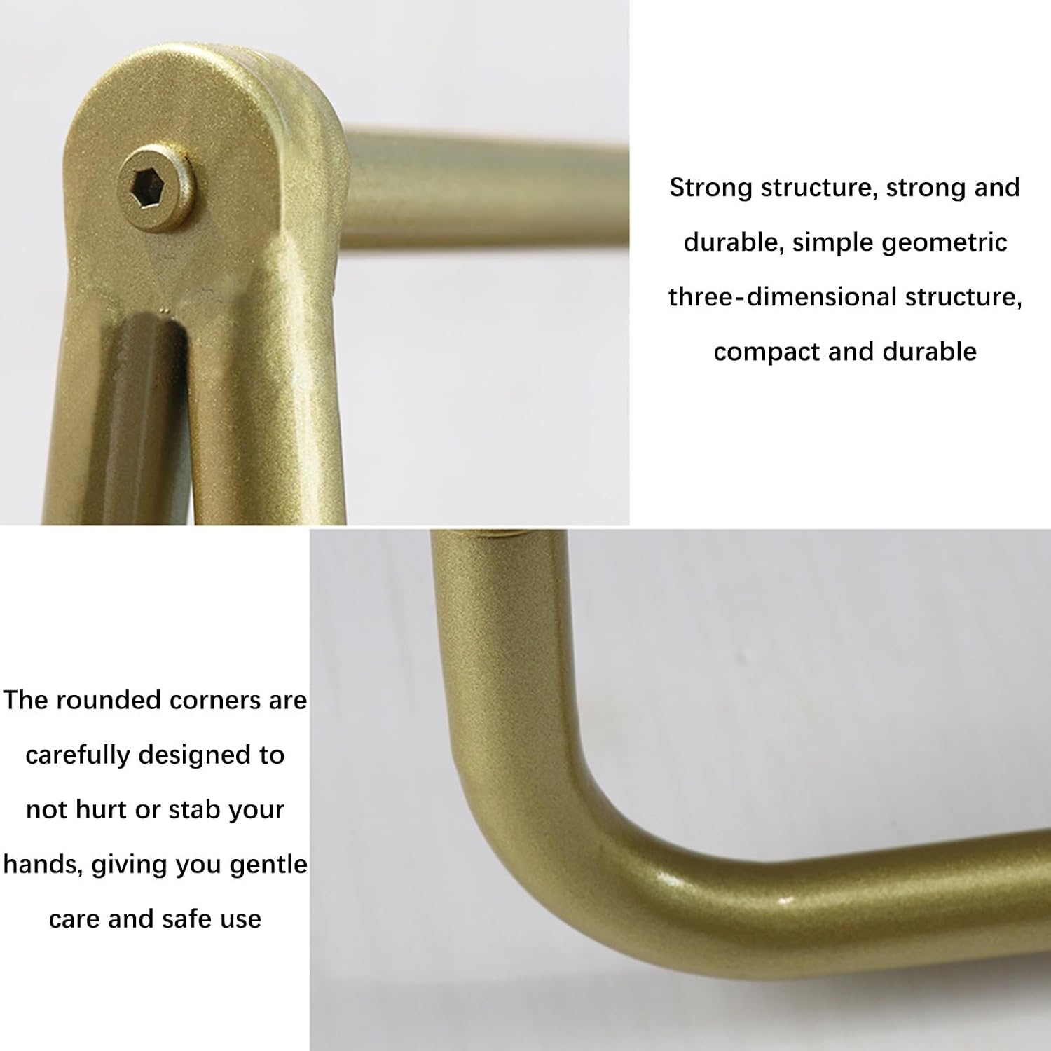 Coat Rack Stand Clothes Rack Stand, Clothing Store Garment Rack, Portable Single Hanging Rail Storage Holder for Hall Entryway Bedroom, Movable Shoe Handbag Organizer (Color : Gold, Size :