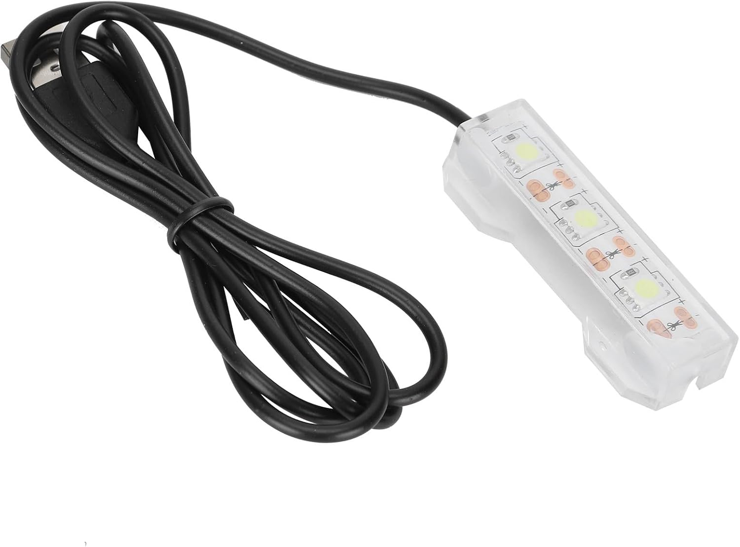 Zerodis Small Underwater Aquarium Light, Lightweight Water Plant LED Light Freshwater Fish Tank Lamp Aquarium Accessories Fit for Office Desktop Decorations USB Charging 6X 2cm image 2