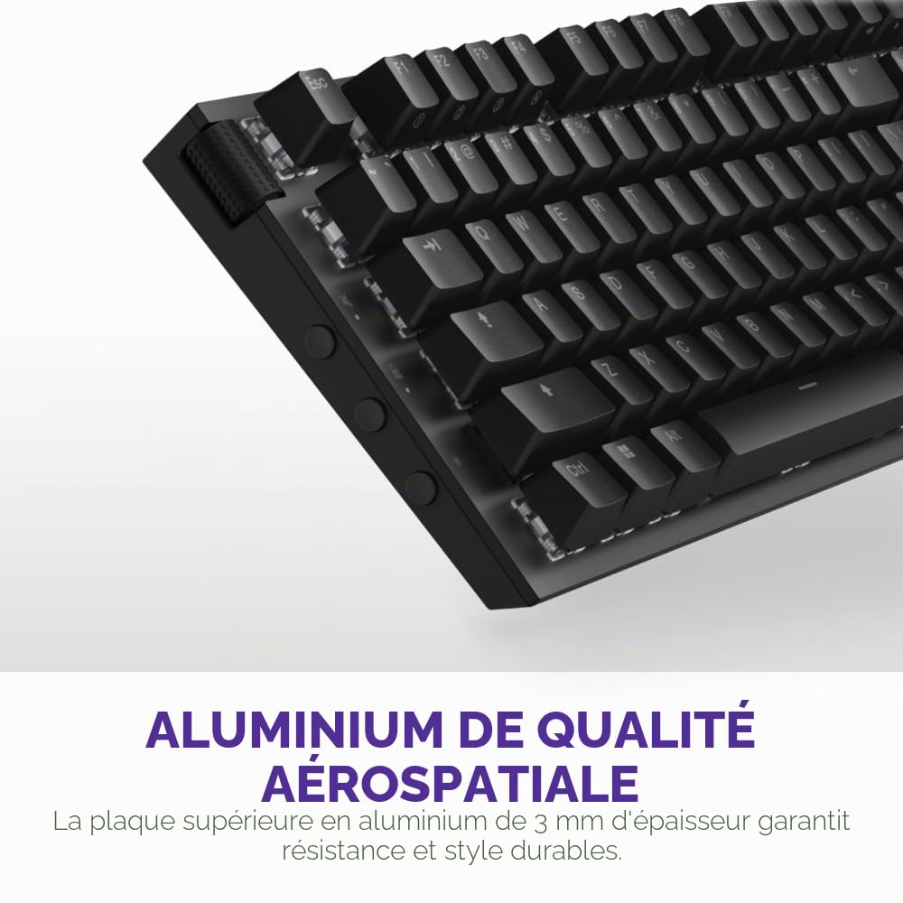 NZXT Function 2-2024 Clavier de Jeu Optique Pleine Grandeur, RVB éclairé, taux d'interrogation 8K, commutateurs optiques linéaires, actionnement réglable, remplaçable à Chaud, Noir DE (QWERTZ)