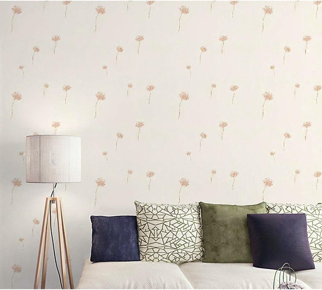 ANNACREATIONS Self Adhesive Beige Dandelions Wallpaper Waterproof Vinyl Stickers PVC Wall Papers (45 Cm x 304 Cm)