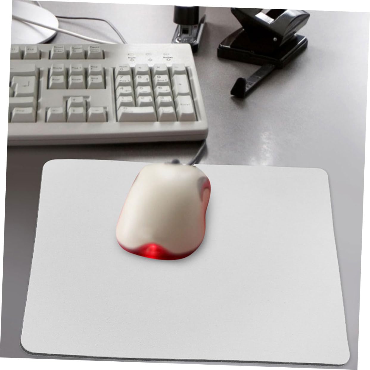 Tappetino Mouse per Sublimazione Bianco 20 Pezzi in Gomma | Festa Scuola Decor, Desktop e Keyboard, per Working e Gaming, Design DIY Blank