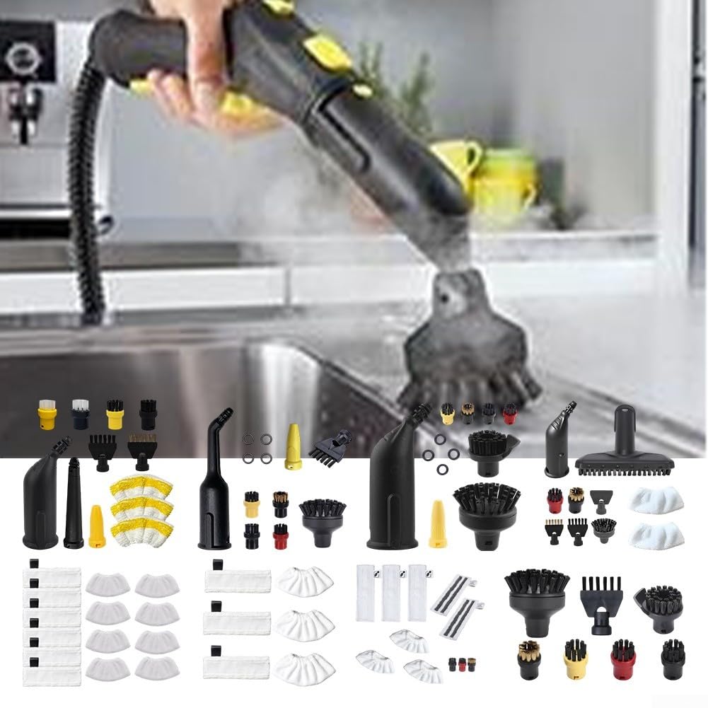 Kit de brosses de nettoyage SC1 SC2 SC4 SC5 avec housse en microfibre et tête de nettoyage en nylon pour un nettoyage en profondeur des carreaux de cuisine, de salle de bain, joints