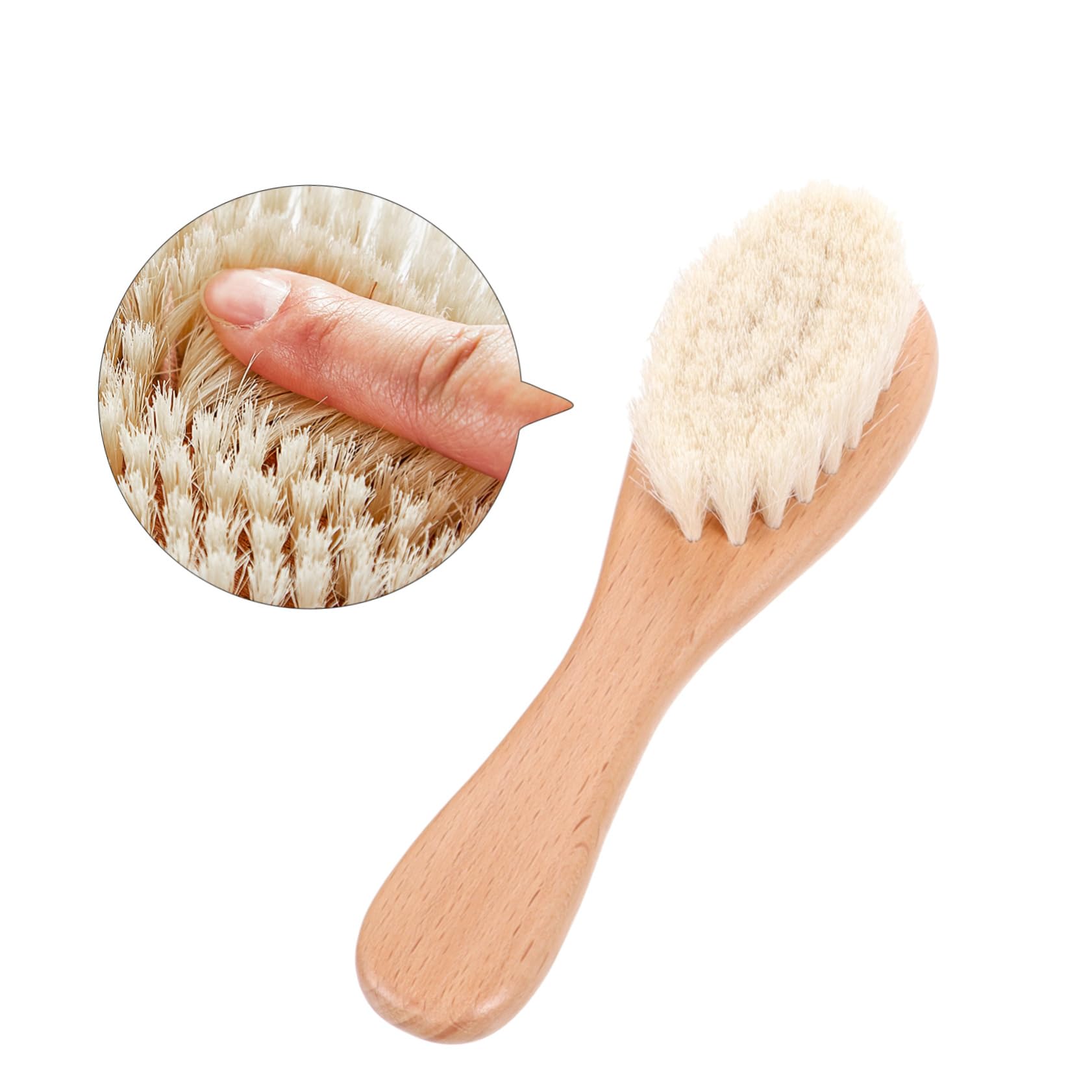 VICASKY 3juegos Cuidado Capilar Para Bebés De Peines De Madera y Cepillos Para Masajes Del Cabelludo Para Recién Nacidos y Pequeños