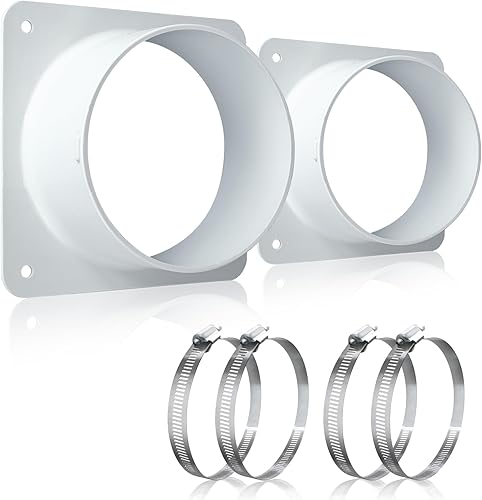 Brida de conector de conducto de ventilación de aire de 4 pulgadas, adaptador de ventilación de freidora de plástico, conector de conducto de