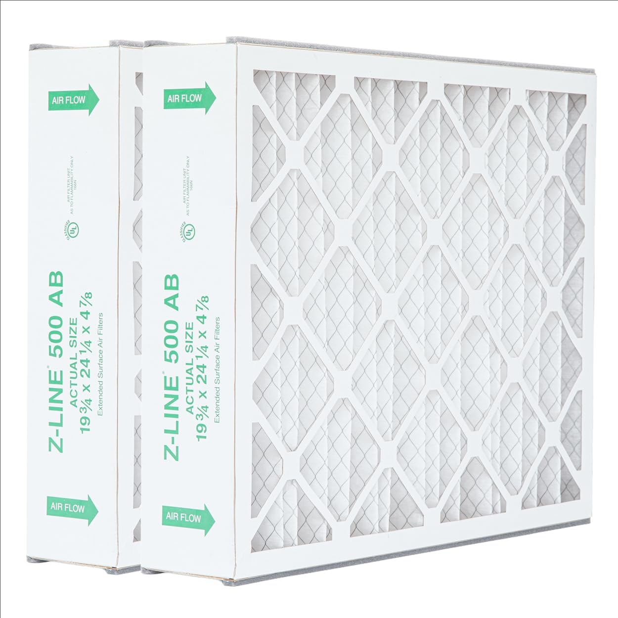 Glasfloss ZL 20x25x5 MERV 10 Air Cleaner Filter replacements for Trion Air Bear. 2 Pack. Exact Size: 24-1/4 x 19-3/4 x 4-7/8