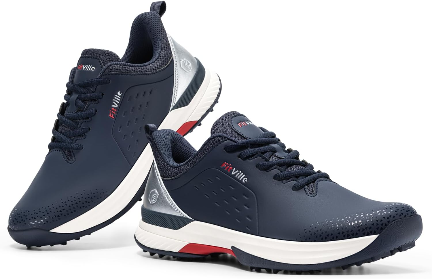 FitVille Extra Wide Men's Golf Shoes Waterproof, Professional No-Slip Spiked Golf Shoes with Arch Support - Image 7