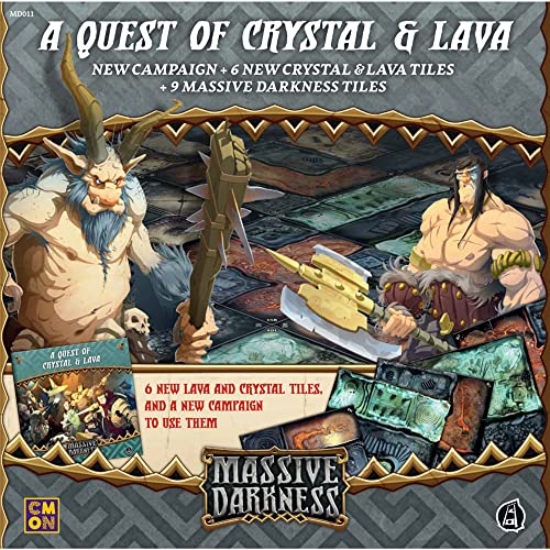 CMON Massive Darkness: A Quest of Crystal & Lava Expansion - Juego de Estrategia para Niños y Adultos, 14+ años, 1-6 Jugadores, 90 Minutos de Juego miniatura 2