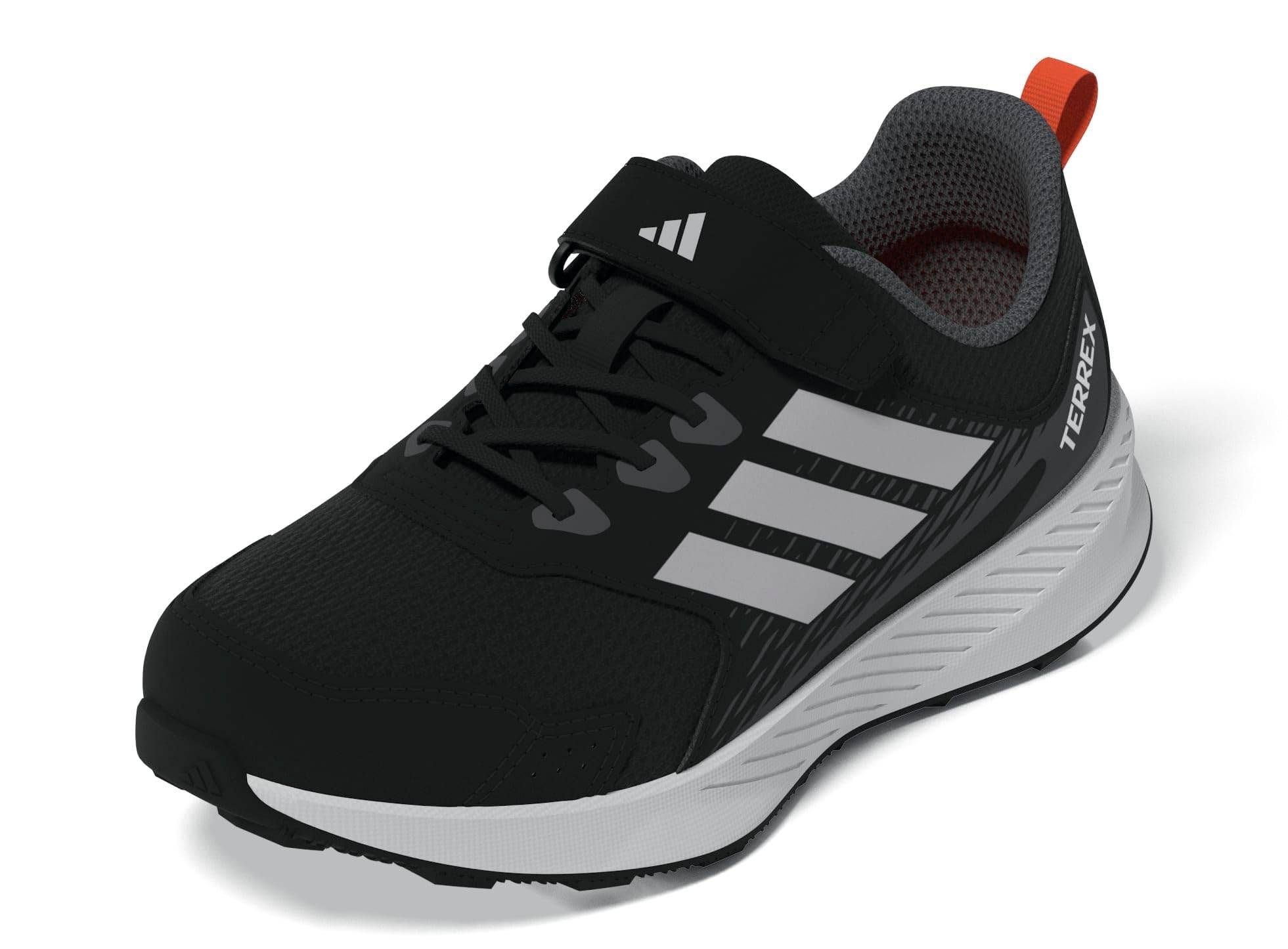 adidas Uniseks - dzieci Terrex Tracefinder Trail Running Children Shoes, Core Black/Grey One/Semi Impact Orange, 31 EU