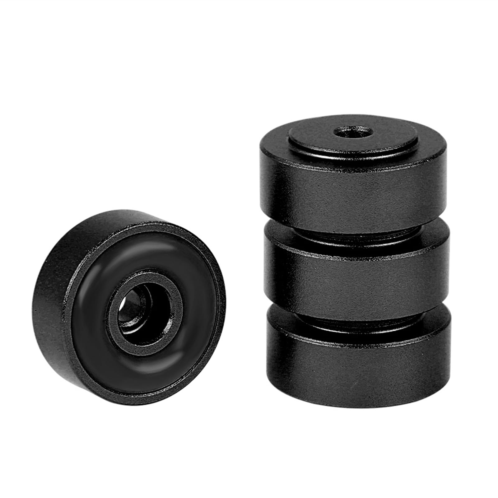 Piedi per Altoparlanti Giradischi Amplificatore Lega Alluminio 4 Pezzi 20x8 mm Nero