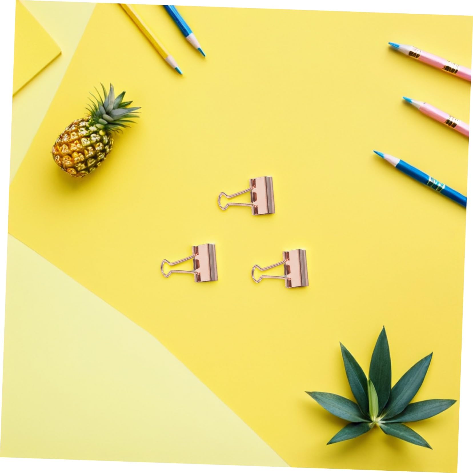 DOITOOL 100stücke Metall-büroklammern Roségoldene Binderclips für Aktenorganisation Scrapbooking und Quittungsblöcke Schreibwaren zum Dokumentenordnen