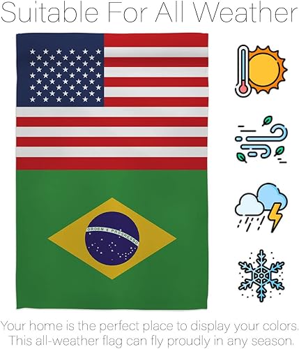 Miniatura 6 de Bandera de la amistad de la Copa del Mundo de Brasil Estados Unidos, asta de bandera para exteriores, decoración al aire libre, tapiz de jardín,
