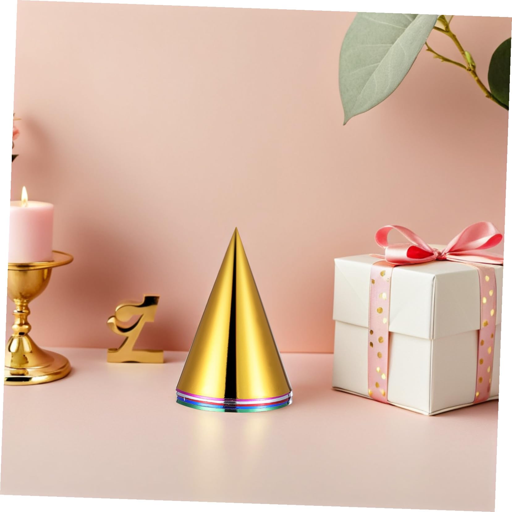 60 pièces Chapeaux Coniques Métalliques pour Anniversaire Chapeaux Papier Légers et Colorés avec Finition Brillante Accessoires Festifs pour Garçon Fille et Célébrations
