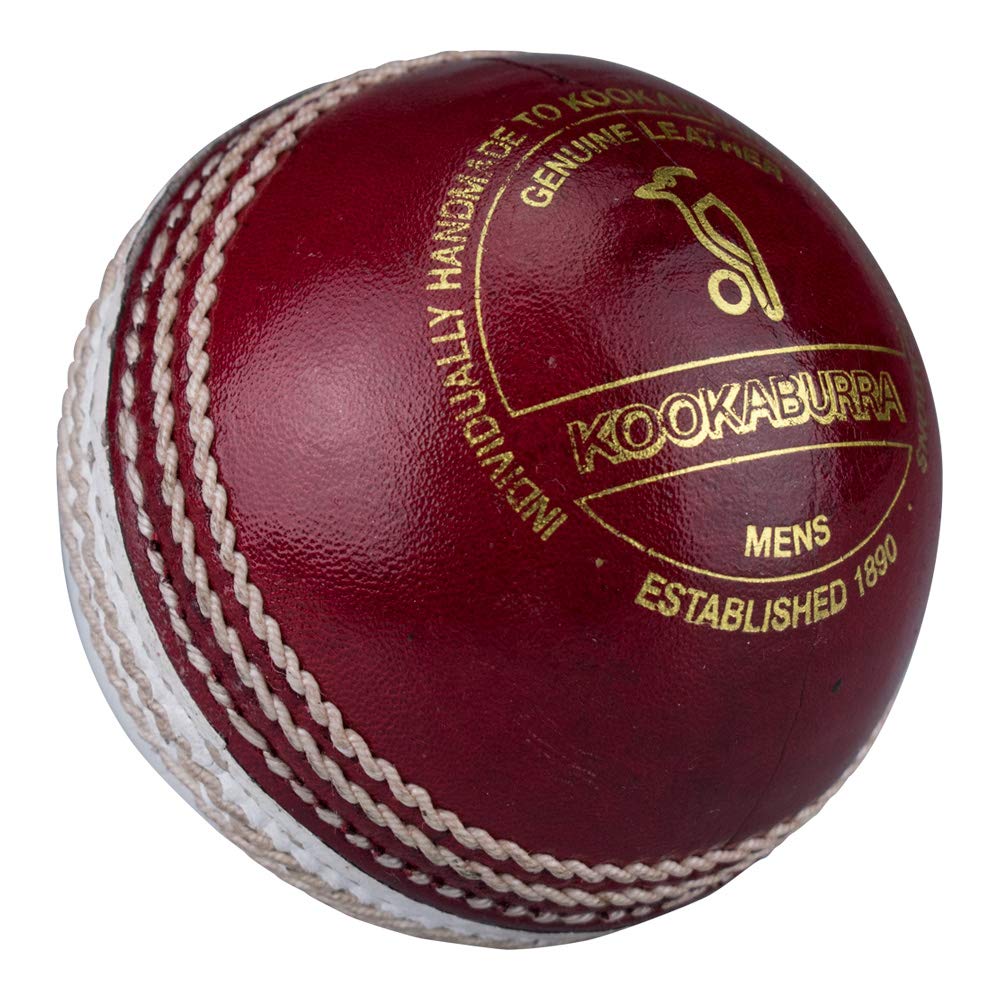 County League Cricket Ball, Red/White - Mens, Youths and Womens