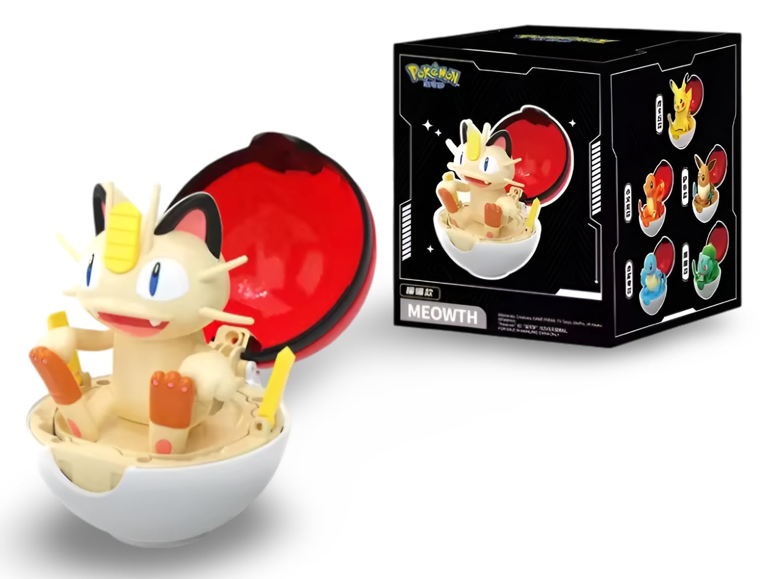 Pokemon | Pokeball Articulated Collectable Figure | 15+ Years | Box Style 4 | Meowth — image 1