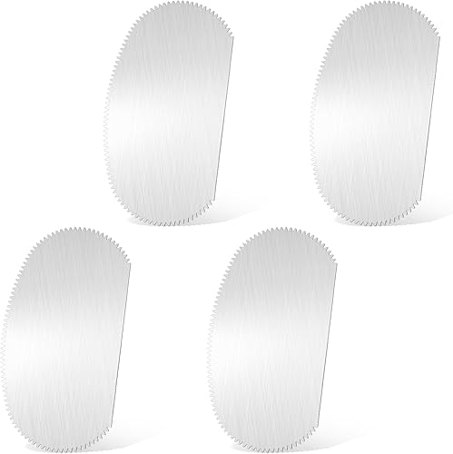 Mabor 4 piezas de raspador de arcilla de acero inoxidable, costillas de cerámica, raspador dentado, cortador de escultura de arcilla, herramienta de