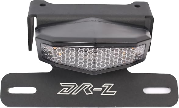 Tail Tidy Kit for DRZ400 DRZ400S DRZ400SM DRZ400E 2000-2024 2025. Fender Eliminator Kit equipped License Plate Holder and Integrated LED Tail Light, Brake & Turn Signals Smoke