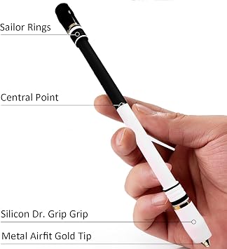 Pen Spinning Pens Menowa Non Slip Mod, Medium Weight Handmade Fidget Spin Pen for Beginner and Intermediate, Black and White