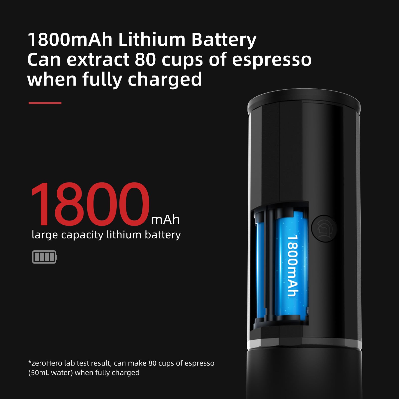 Cafetera portátil de 15 bares, mini cafetera USB-C y cargador de coche, cafetera espresso ligera, color negro