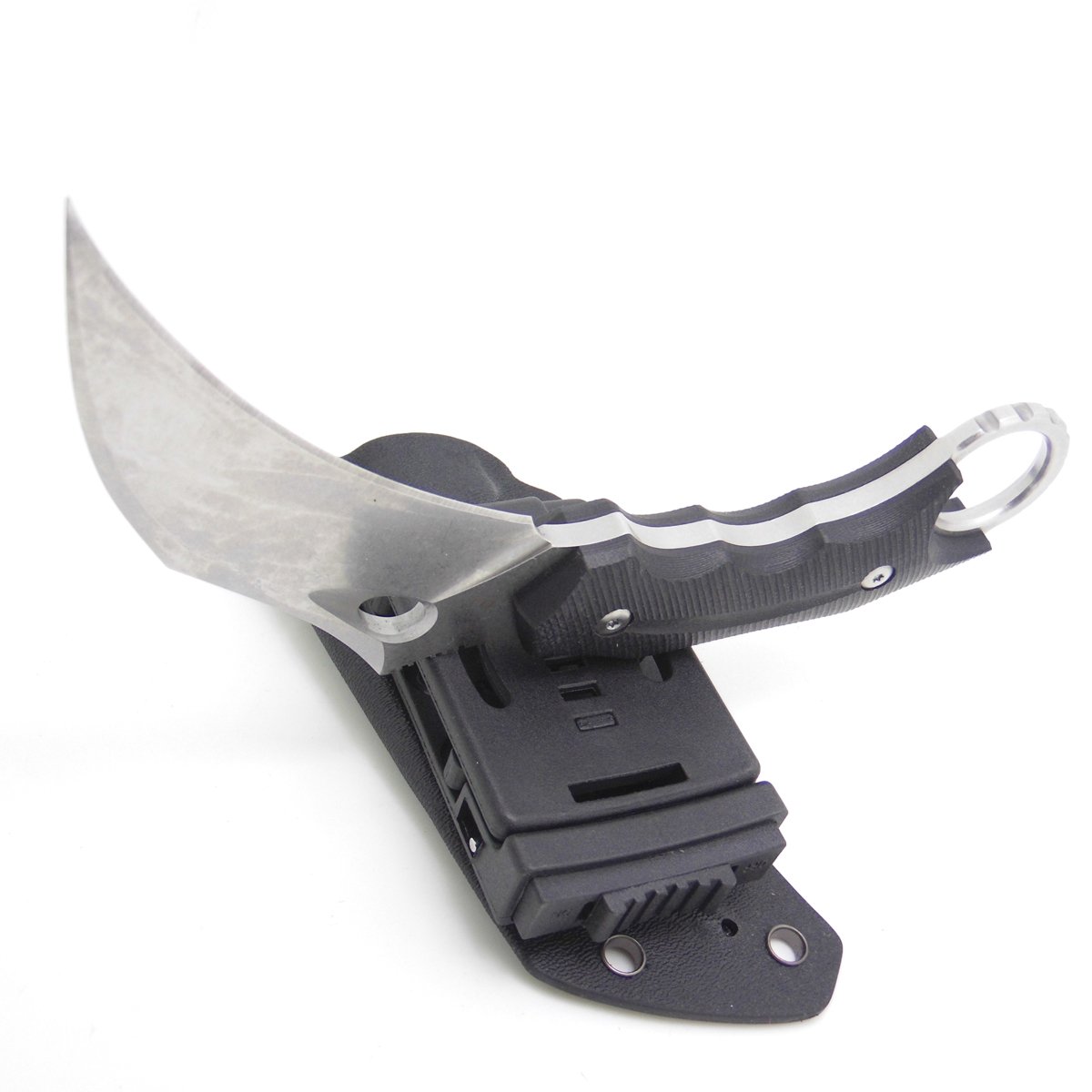Masalong Pterosaurs outdoor camping portable defender fixed claw knife karambit (white)