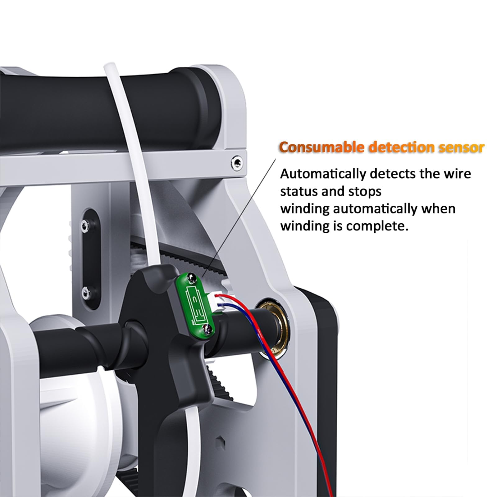Rebobinador de filamento para impresora 3D, bobinador de bobina de velocidad ajustable, parada de arranque automático, rebobinador eléctrico para bobinas de 1 kg, suministro de impresión 3D