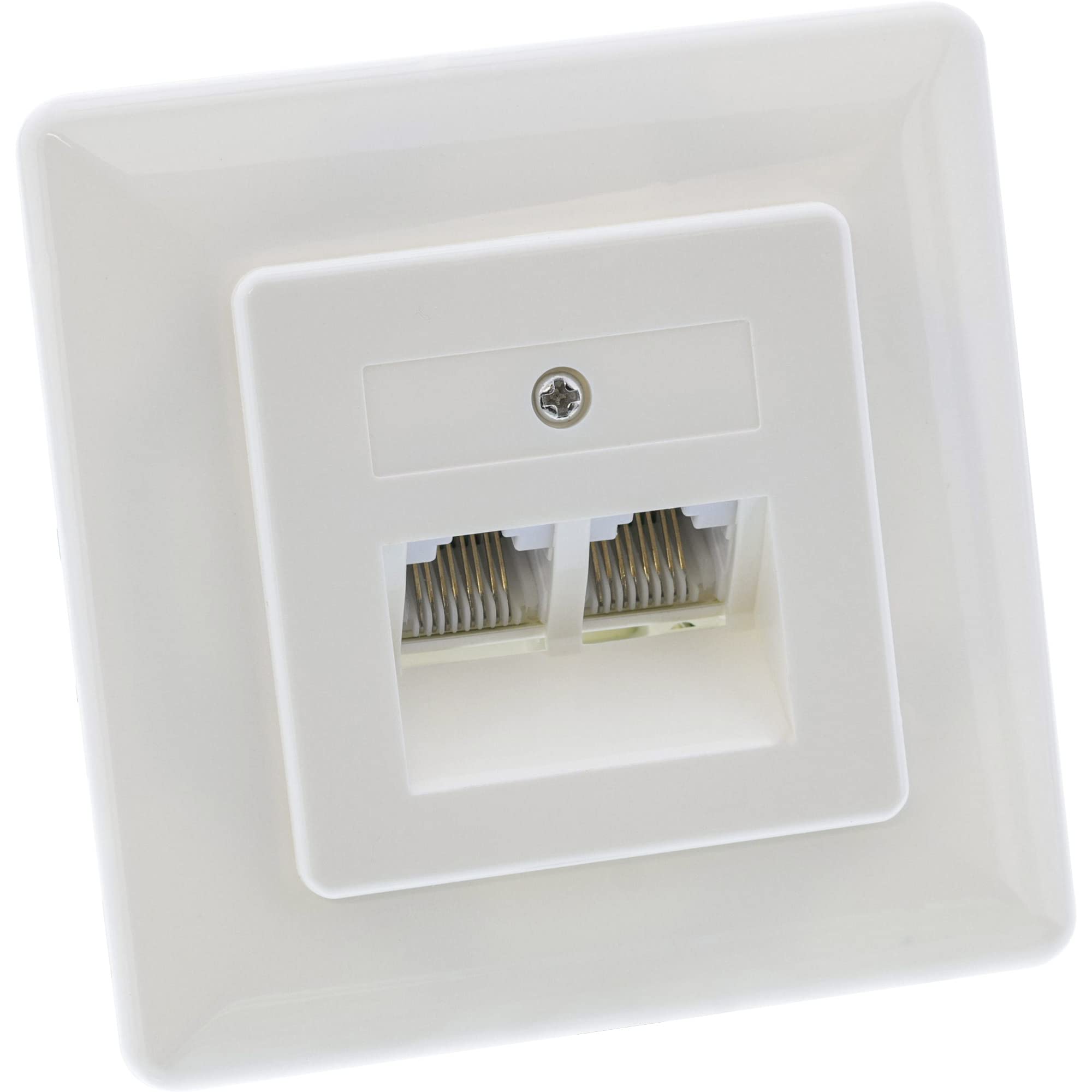 InLine 69989C ISDN Junction Box, 2x RJ45 Sockets, Flush-Mounted, Screw Connection 2x 8-Way