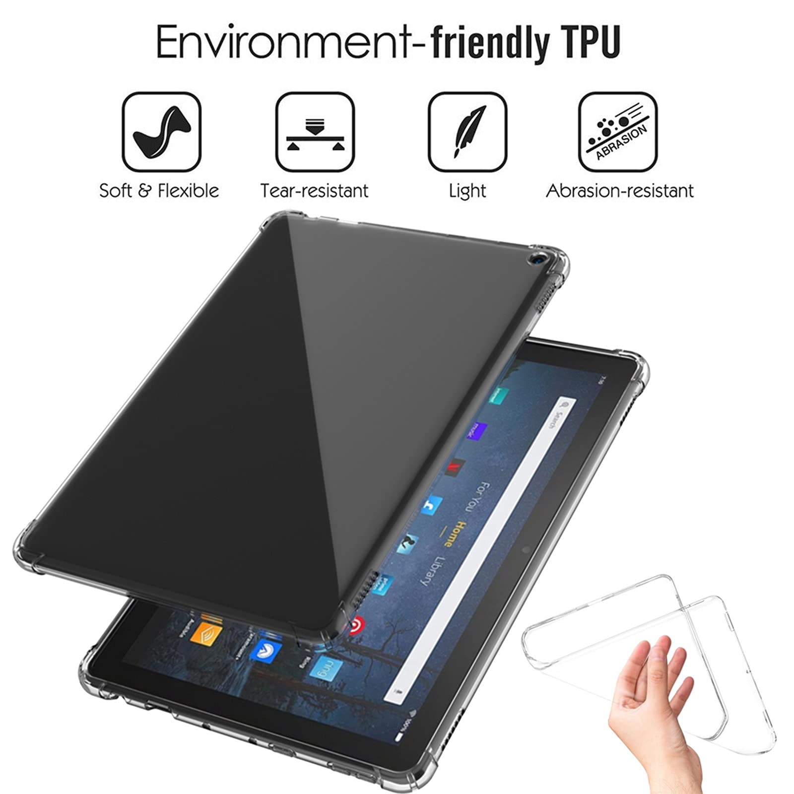 Custodia + Protezione Schermo In Vetro Per Amazon Fire HD 10 13ª Gen (2023)