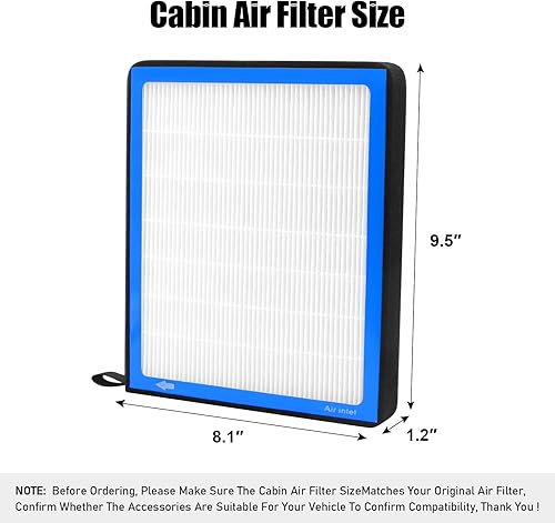 Miniatura 2 de CF11966 Filtro de aire de cabina con partículas de carbón activado para Silverado 2500, Silverado 1500, Silverado 3500, Colorado, Tahoe, Malibu,