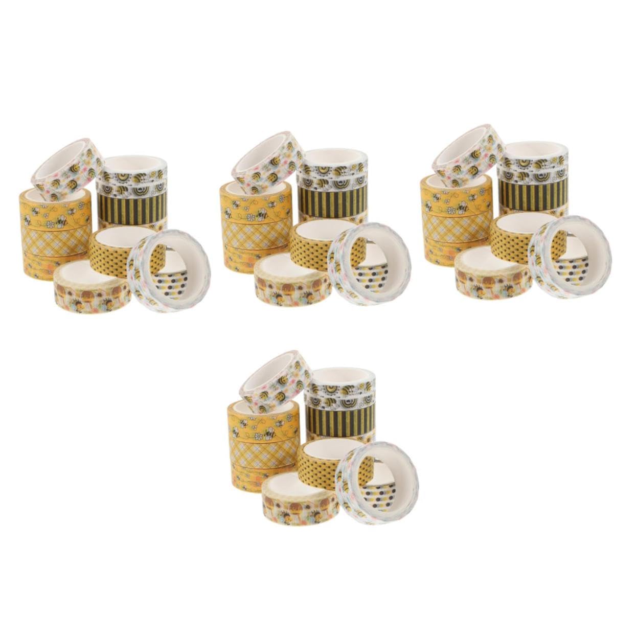 Lurrose 48rollen Washi Tape Im Bienenmotiv Dekorative Klebebänder Für Scrapbooking -projekte Und Handarbeiten Für Handbücher Und Journals
