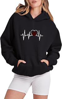 EYNMVR Women Ladies Slouchy Stand Collar Long Sleeve 2023 Top Hoodie Kangaroo Pocket Hooded Sweatshirt Top Pullovers Running Hoody Jumpers Tunic Tracksuit