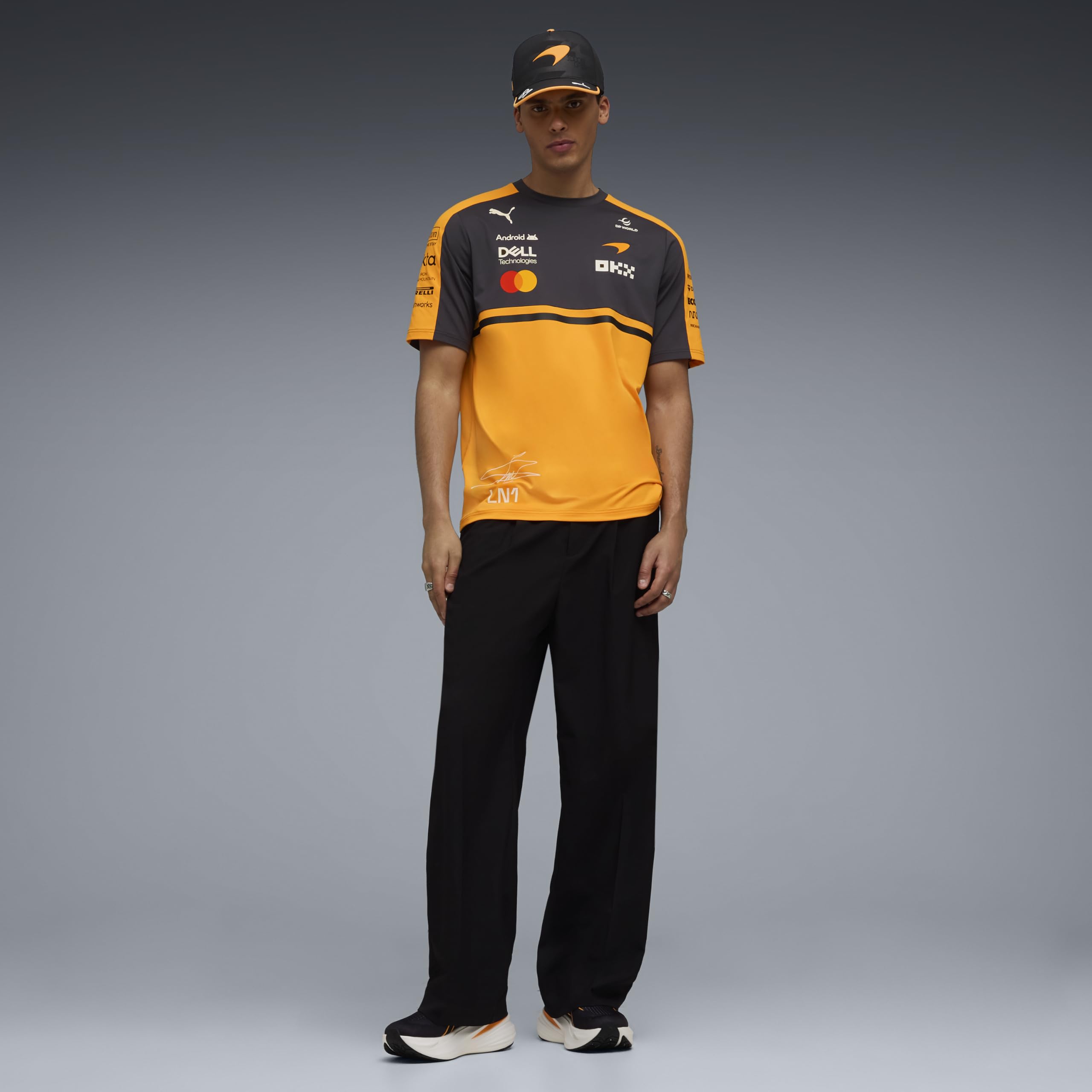 PUMA McLaren F1 2026 T-Shirt Pilota Uomo Lando Norris - Arancione