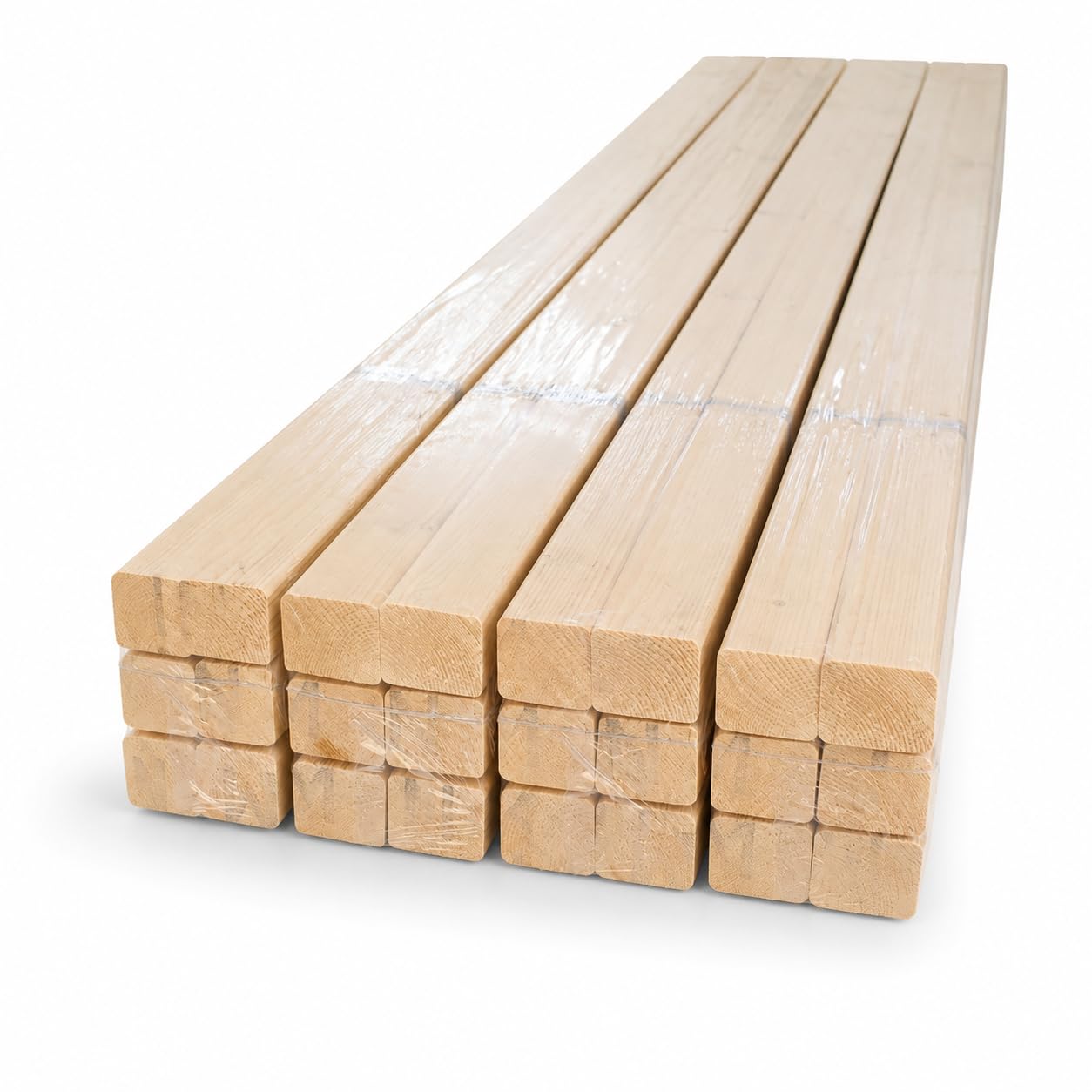 Pack 10 listones de madera de abeto 30x70x2400 mm | Resistentes, versátiles y fáciles de cortar e instalar.