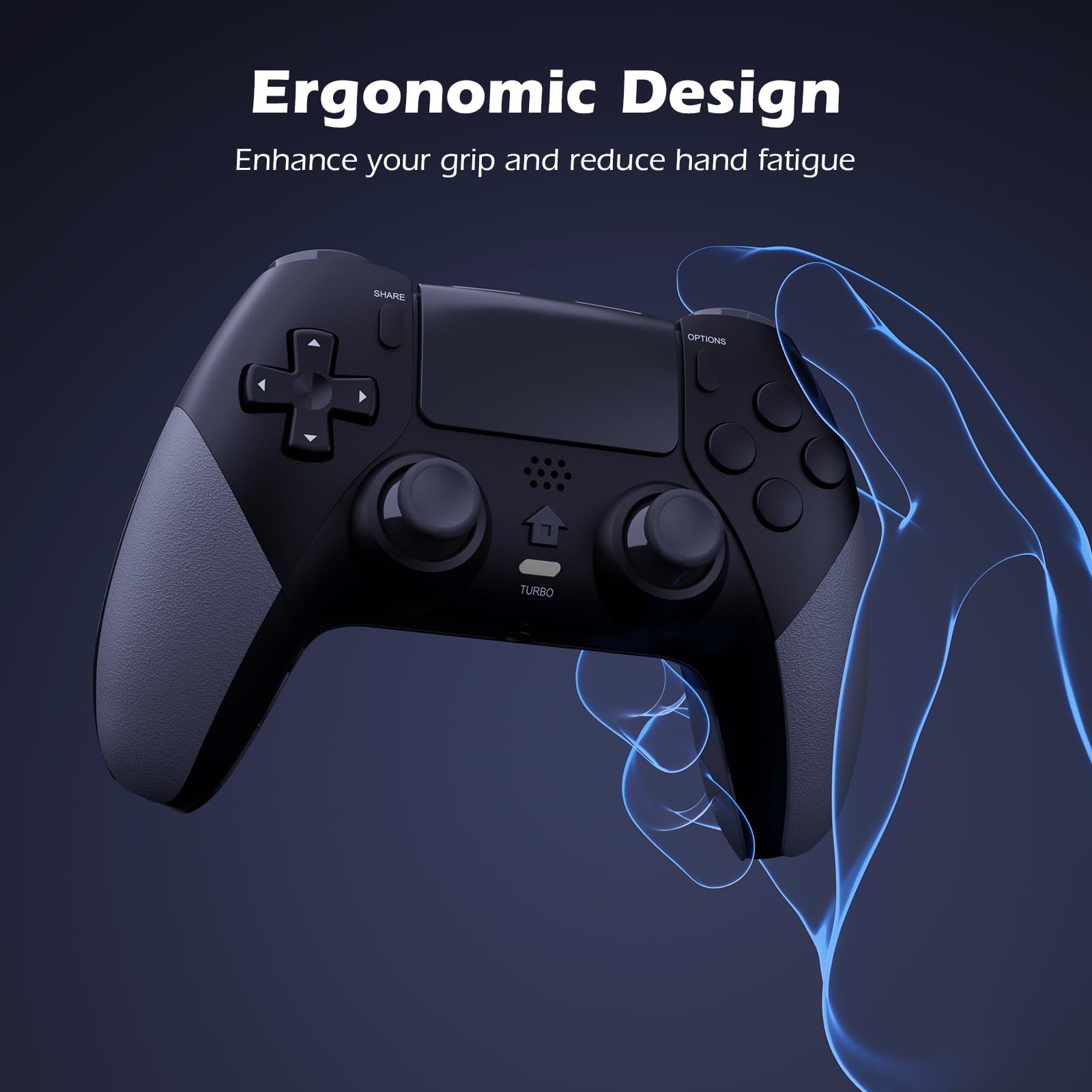 LATEC Manettes compatibles avec PS4,Manette sans Fil pour P4 Slim/Pro avec Turbo Vibration/Capteur Gyroscopique