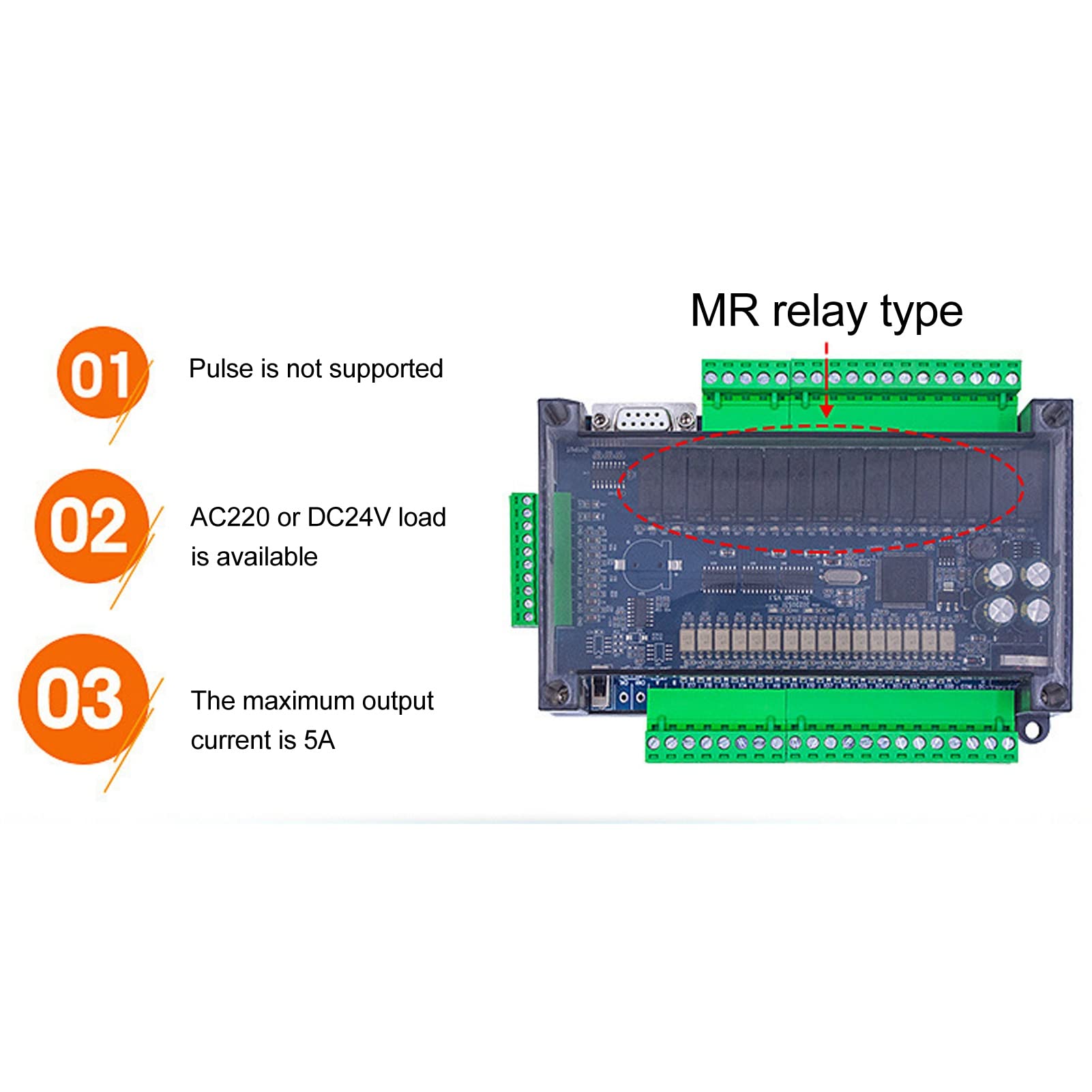 Industrielle Steuerplatine 16 In 16 Out 6AD 2DA RS485 | Logiksteuermodul mit Echtzeituhr für Automatisierung | DC24V PLC Alternative für Druck/Fertigung/Kunststoff