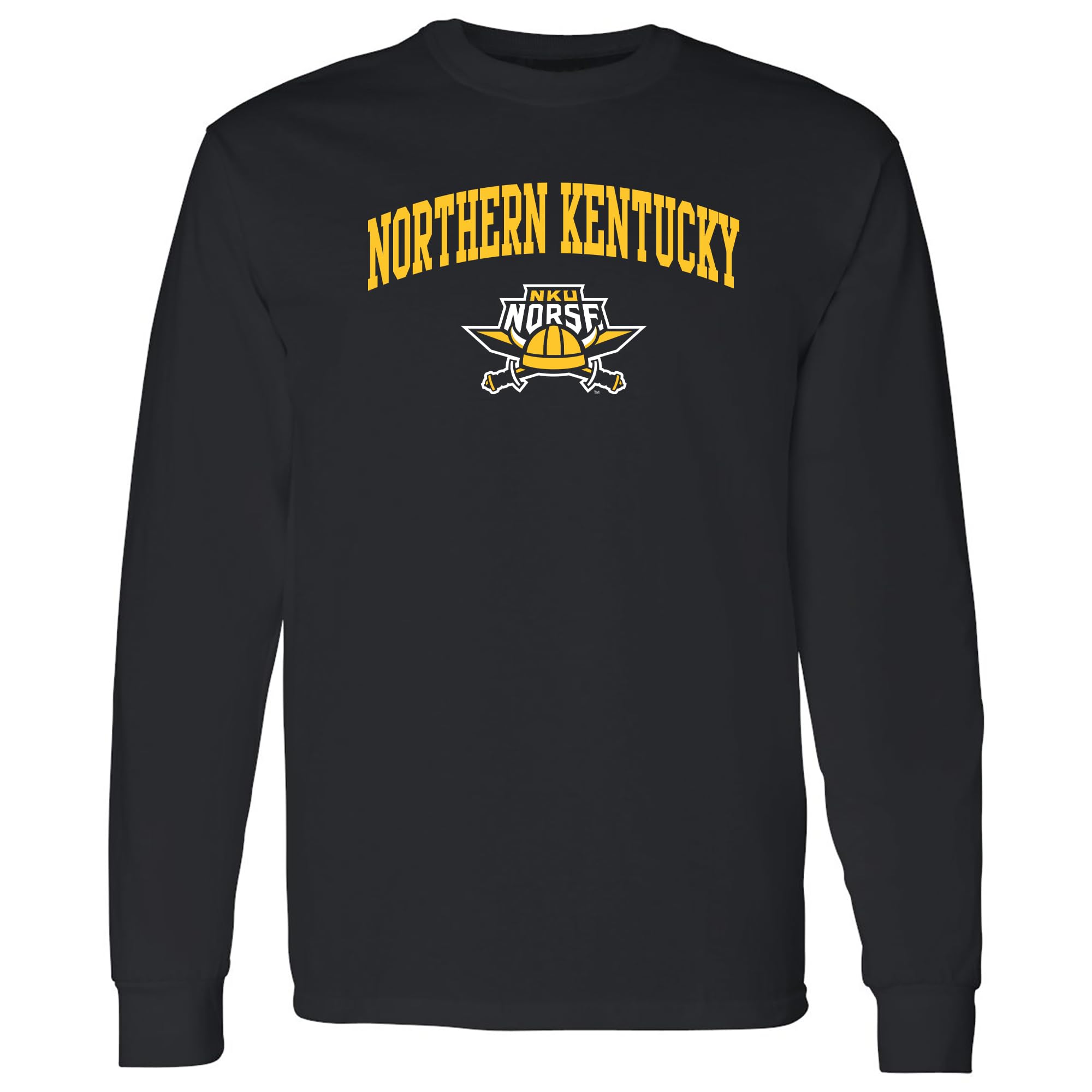 AL03 - Northern Kentucky Norse Arch Logo Long Sleeve - Large - Black — image 1