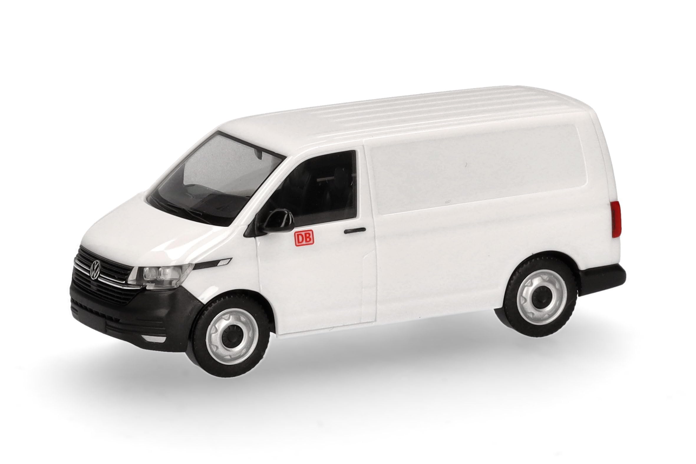 Herpa Model Car VW T6.1 Transporter "DB", miniature at a scale of 1:87, collectible, Made in Germany, plastic model