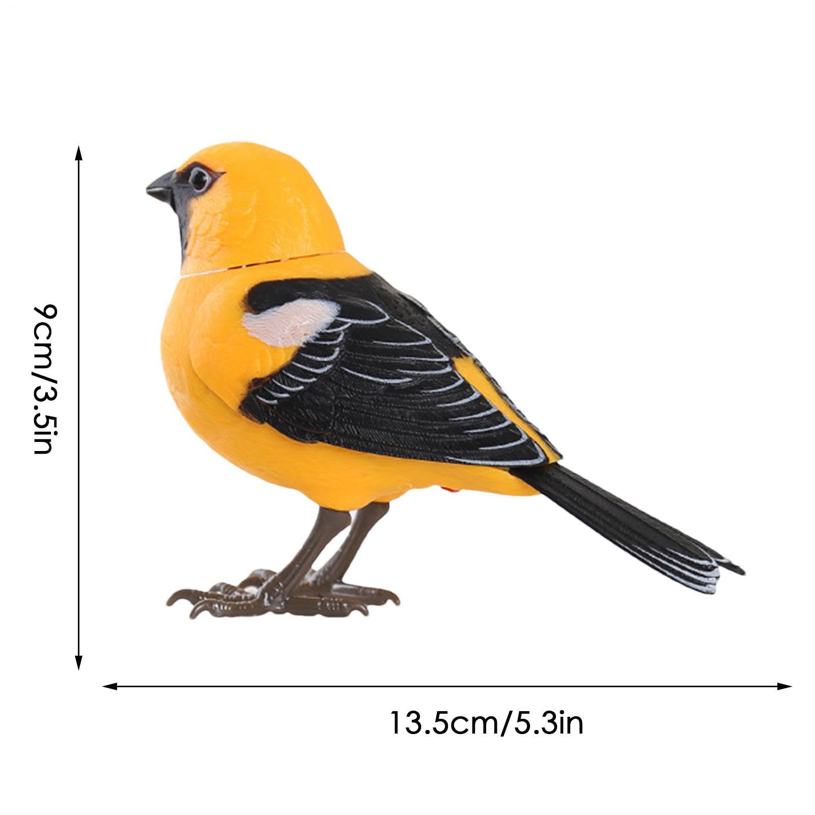 Aves falsas 5.3x3.5 pulgadas de sonido y movimiento de pájaros activados con movimiento con ratón móvil y baterías de la batería de la cabeza juguete para pájaros para niños Decoración de jardín Aves falsas 5.3x3.5 pulgadas de sonido y movimiento de pájaros activados con movimiento con ratón móvil y baterías de la batería de la cabeza juguete para pájaros para niños Decoración de jardín