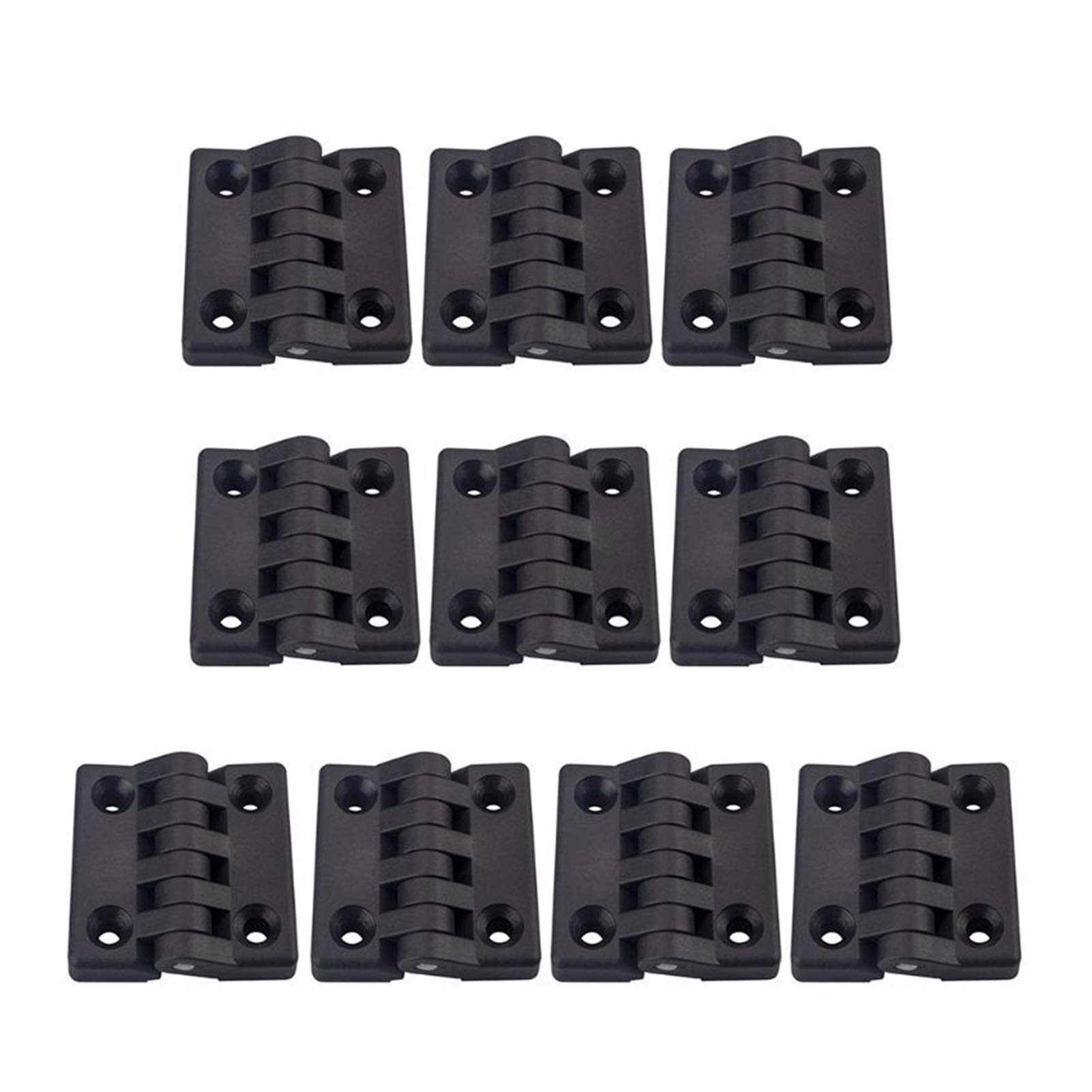 10 Pieces of Black Nylon Plastic Butt Hinges, Drawer Wooden Box Cabinet Furniture Hardware Hinge(40)
