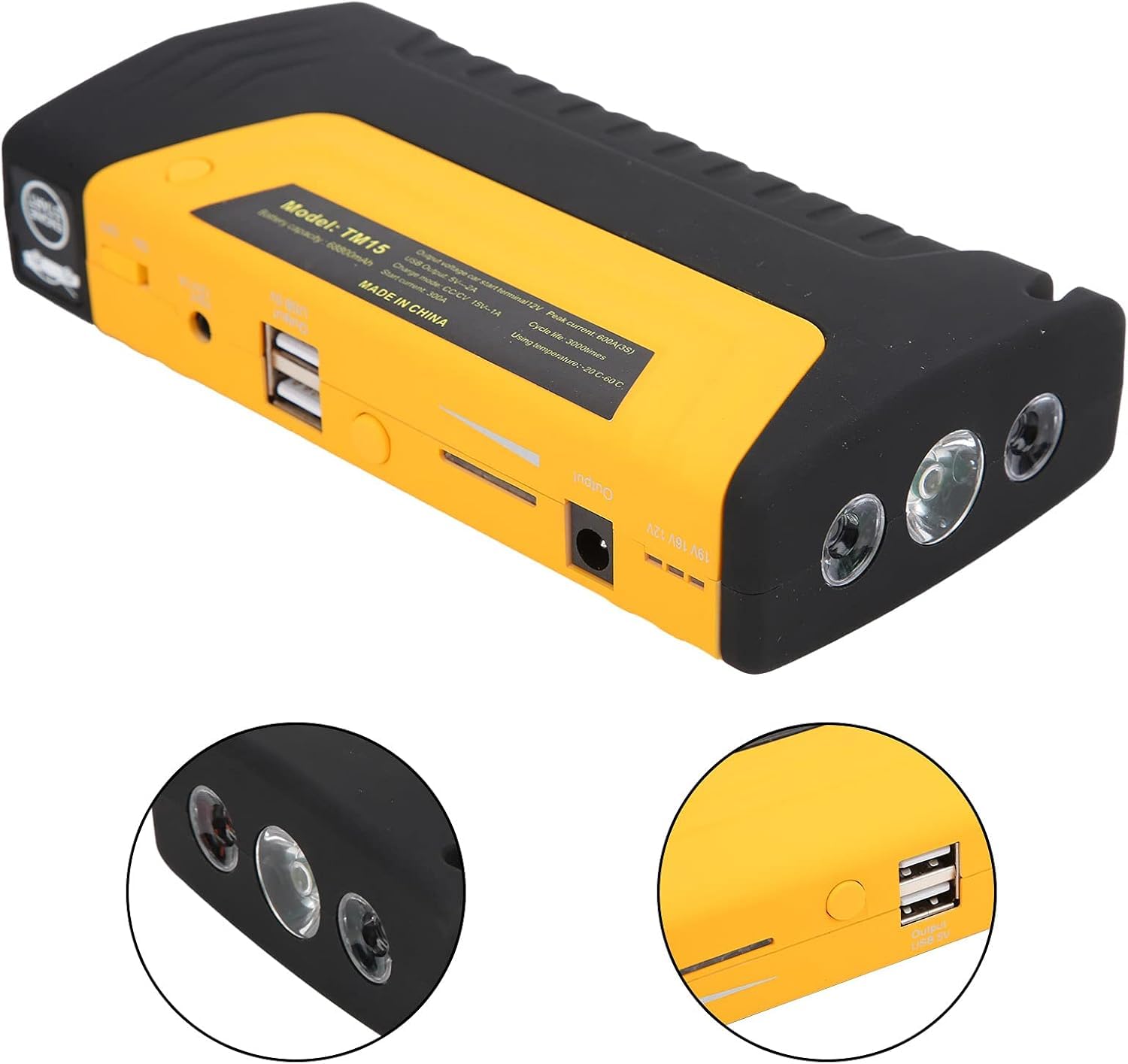 AVVIATORE PER AUTO BATTERIA DI EMERGENZA CARICABATTERIA POWER BANK JUMP STARTER 50800 mAH