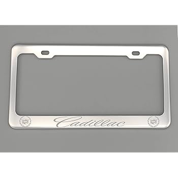Amazon Com Au Tomotive Gold Inc Cadillac Chrome Logo And Name On Chrome License Plate Automotive