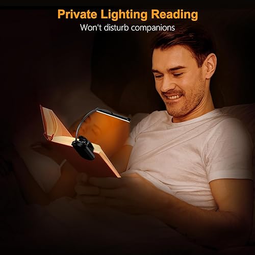 Miniatura 7 de Gritin Luz de libro recargable para leer en la cama con 19 LED y función de memoria, cuidado de los ojos, 3 temperaturas de color, 5 niveles de
