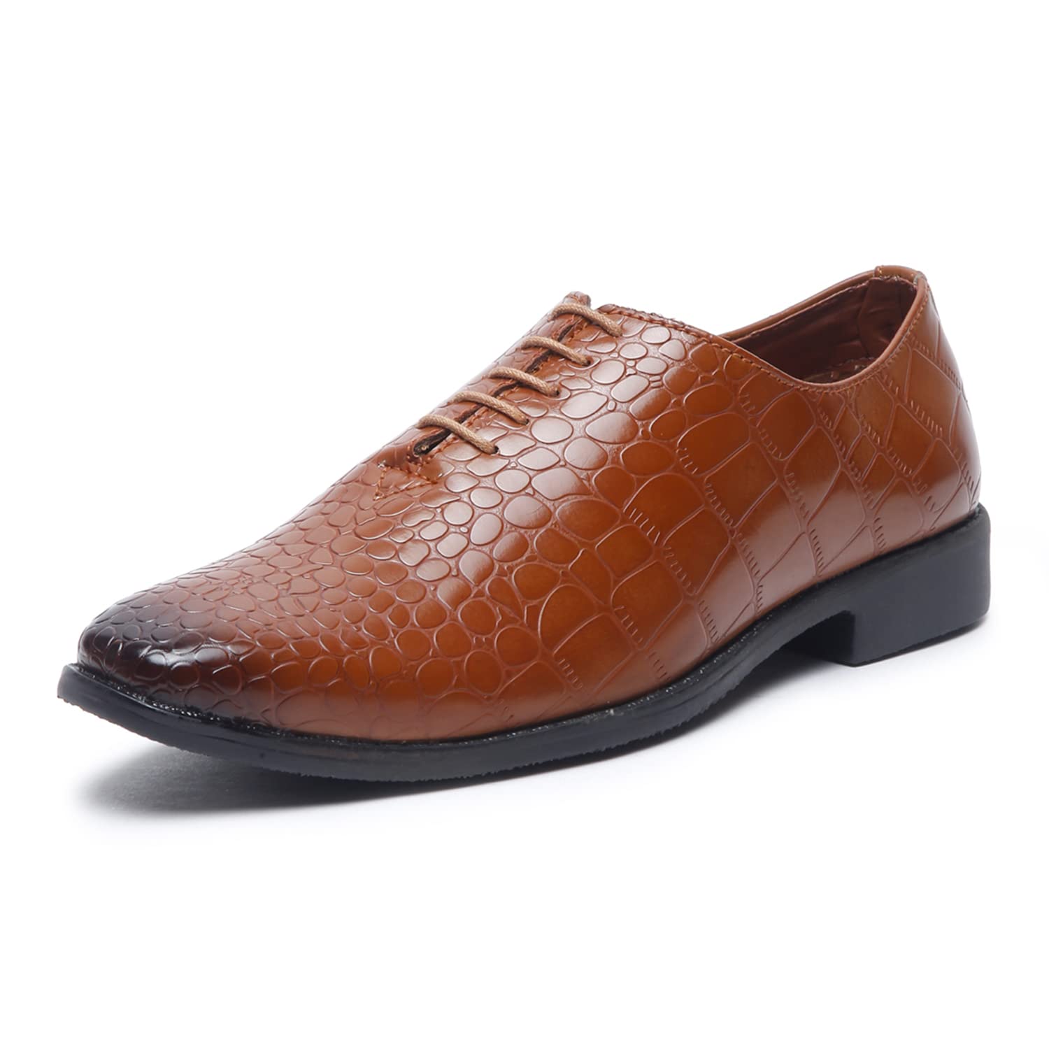 MUTAQINOTI Mens Tan Luxury Leather Shoe with Laces Textured Derby British Style Formal Shoes Officewear Slipons for Men (Size-9 UK) (TXSN) (B0BQR5GJLY) Amazon Price History, Amazon Price Tracker