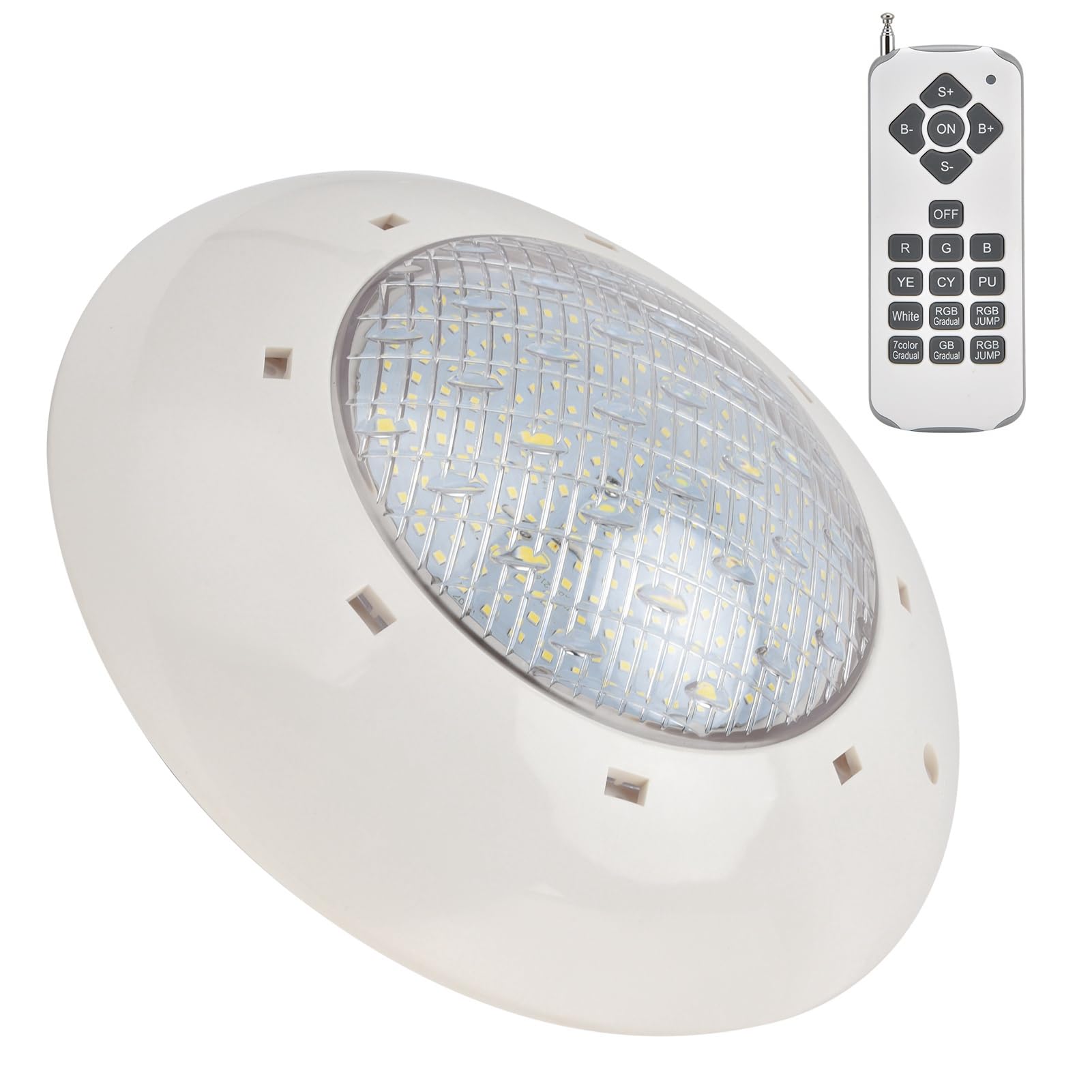 IP68 Wasserdichte LED-Schwimmbadleuchte Bunte RGB-Wand-Unterwasserleuchte mit Fernbedienung AC12V (12W)