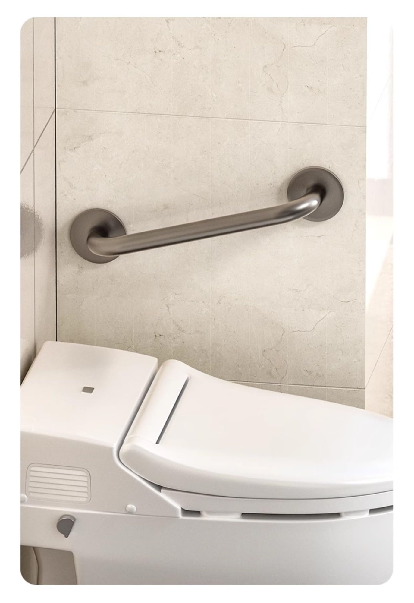 Barras de apoyo para baño grises, manijas de ducha antideslizantes, riel de seguridad de aluminio para Personas mayores y discapacitadas.