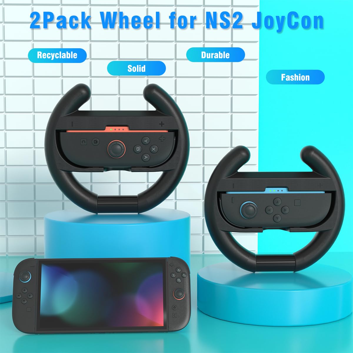 Snapklik.com : PURBHE Switch 2 Steering Wheel For Nintendo Switch 2 JoyCon
