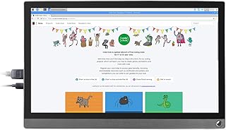 waveshare Portable Capacitive Touch IPS Monitor in 15.6inch Full HD with Type-C/HDMI Display Port for Raspberry Pi 4B/3B+/3B etc. Supports Jetson Nano/PC