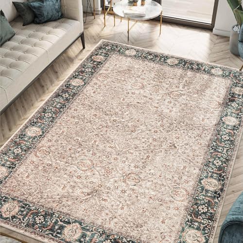 Keen Home Design Vintage Washable Area Rug, Non-Slip Low Pile, 8x10