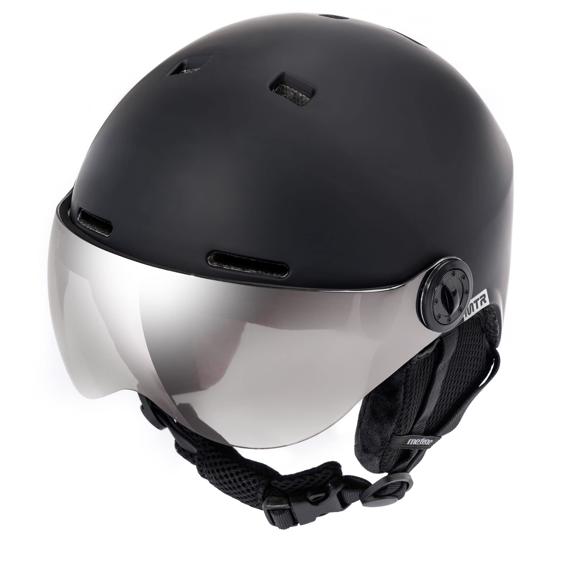 meteor Casco de Esquí y Snowboard con Gafas - Helmet para Jóvenes y Adultos - Ligero Casco de Seguridad Deportes de Invierno