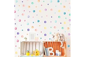 AOWDIAO 153 Pcs Rainbow Polka Dot Wall Decals Peel and Stick Vinyl...