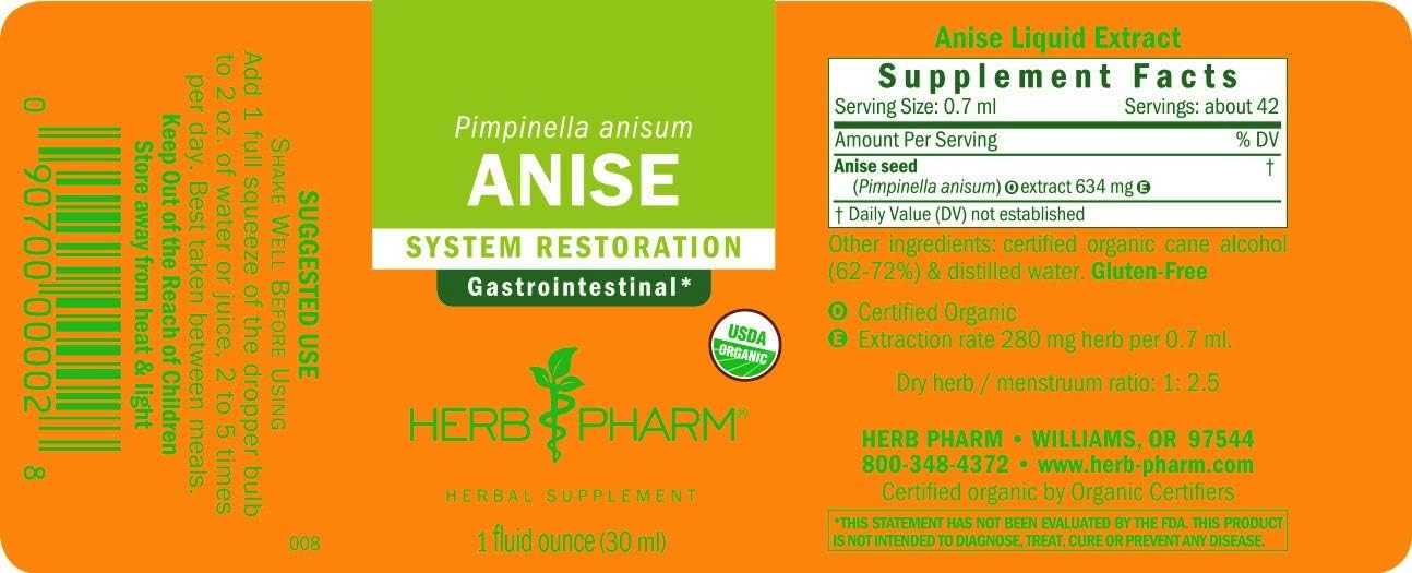 Herb Pharm Certified Organic Anise Liquid Extract for Digestive Support, 1 Fl Oz (Pack of 1) 1 Fl Oz - Image 5