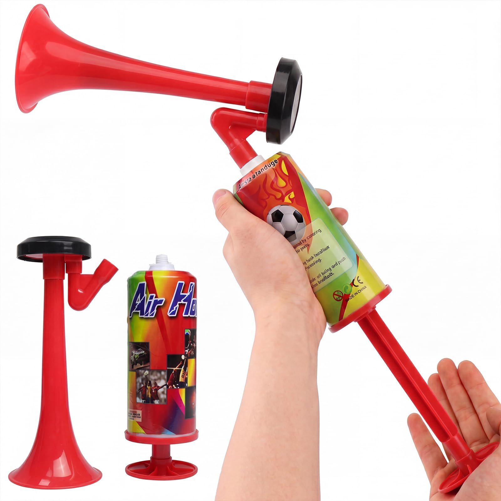 Bocina de Aire Portátil, Bocina de Bomba de Aire Portátil, Bocina Neumática, Tweeter, Adecuada para Paseos en Barco, Eventos Deportivos, Fiestas, Cumpleaños y Otras Ocasiones (Estilo 1)